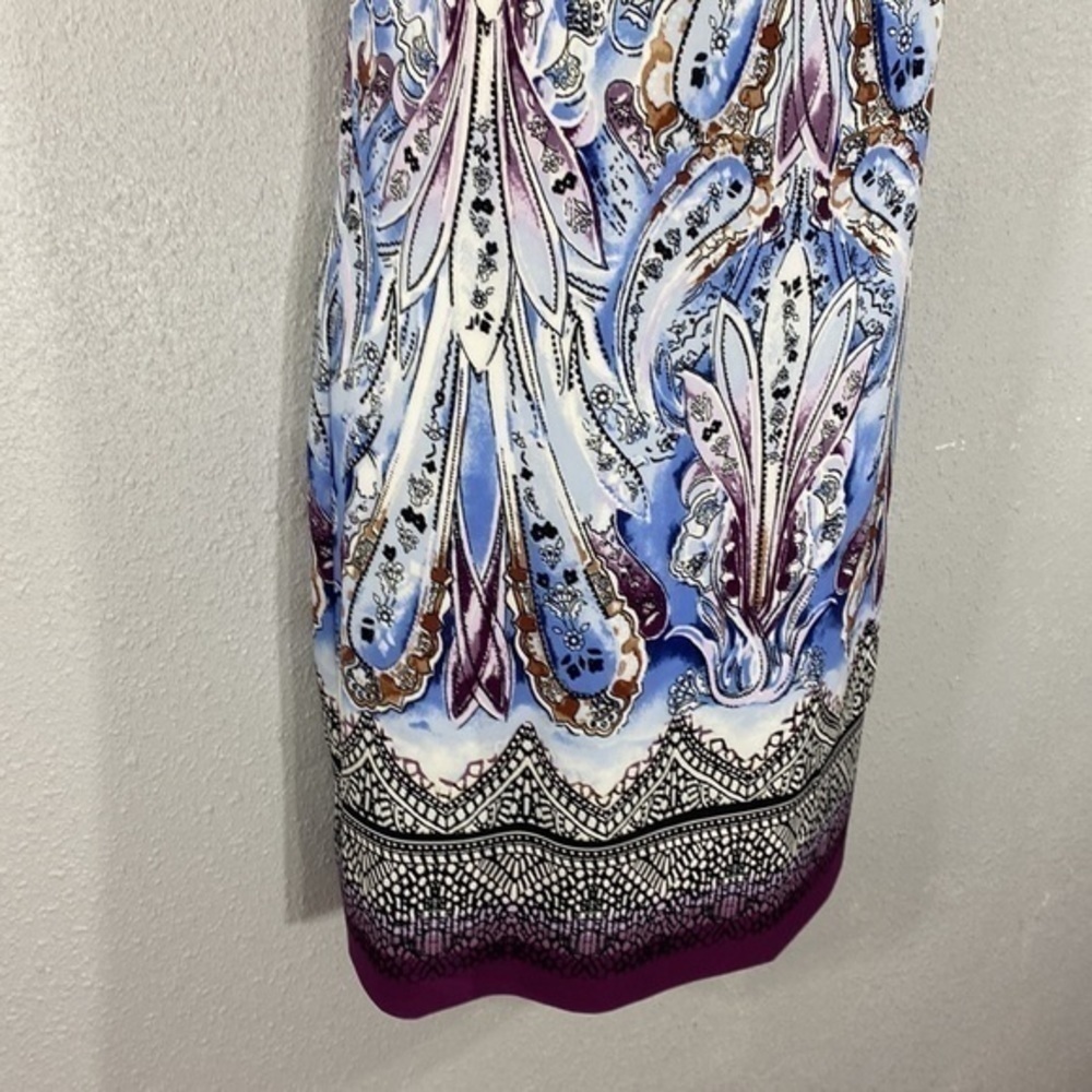 White House Black Market Blue and Purple Strappy-Back Dress - Picture 7 of 13